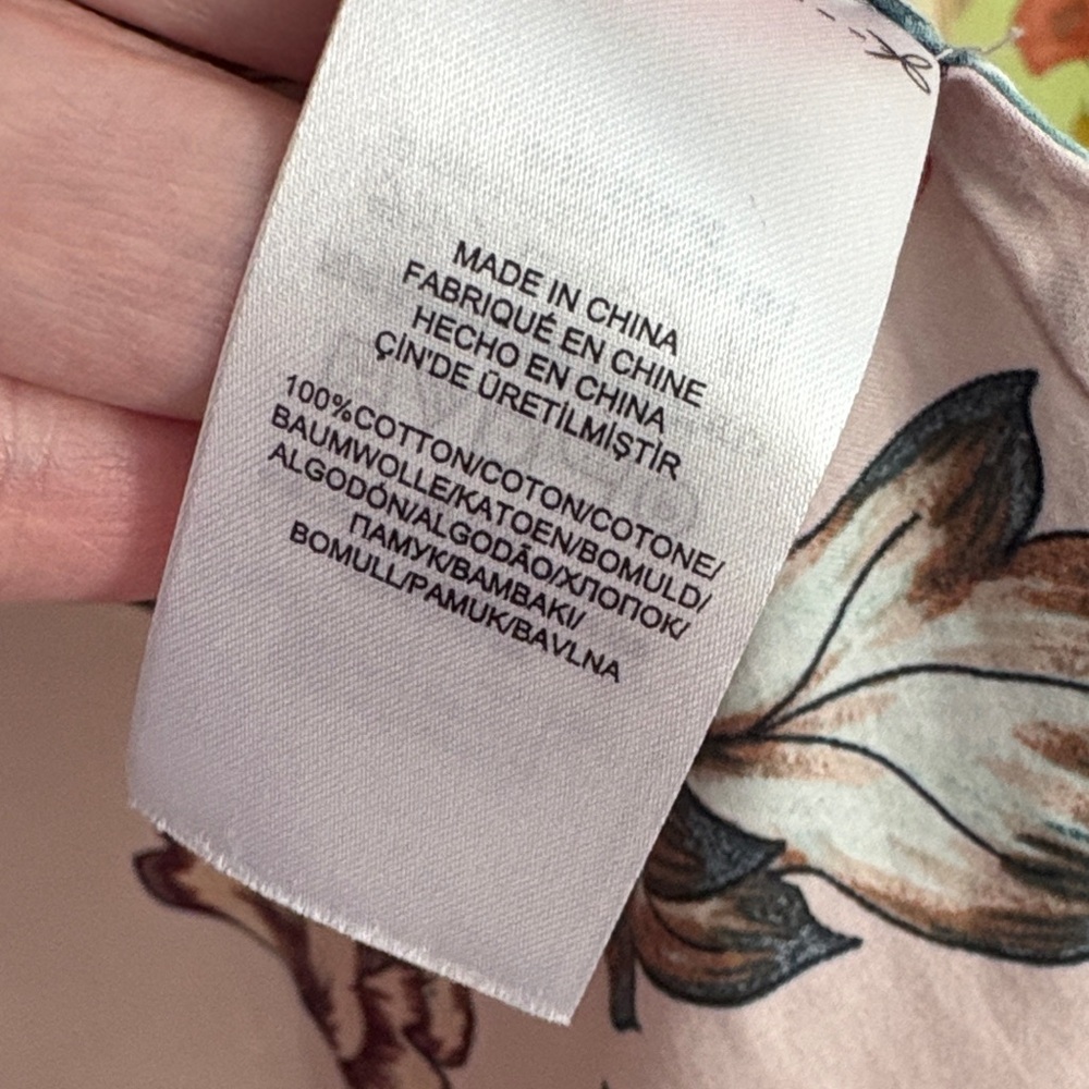 Lauren Ralph Lauren Button-Down Shirt Floral 100% Cotton Blush Pink Plus Size 1X - Picture 8 of 12